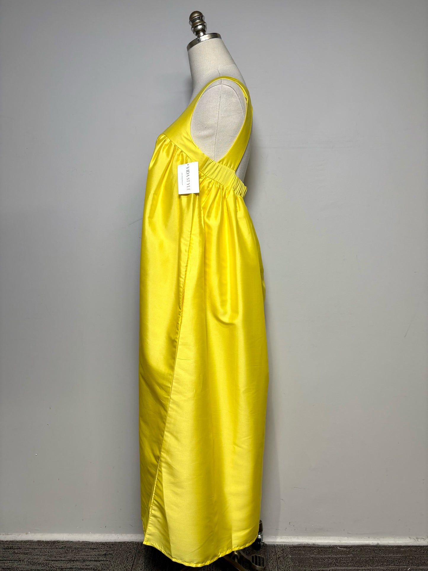 Women Size MP Pinnacle Shruti Sancheti Yellow Solid Midi Dress