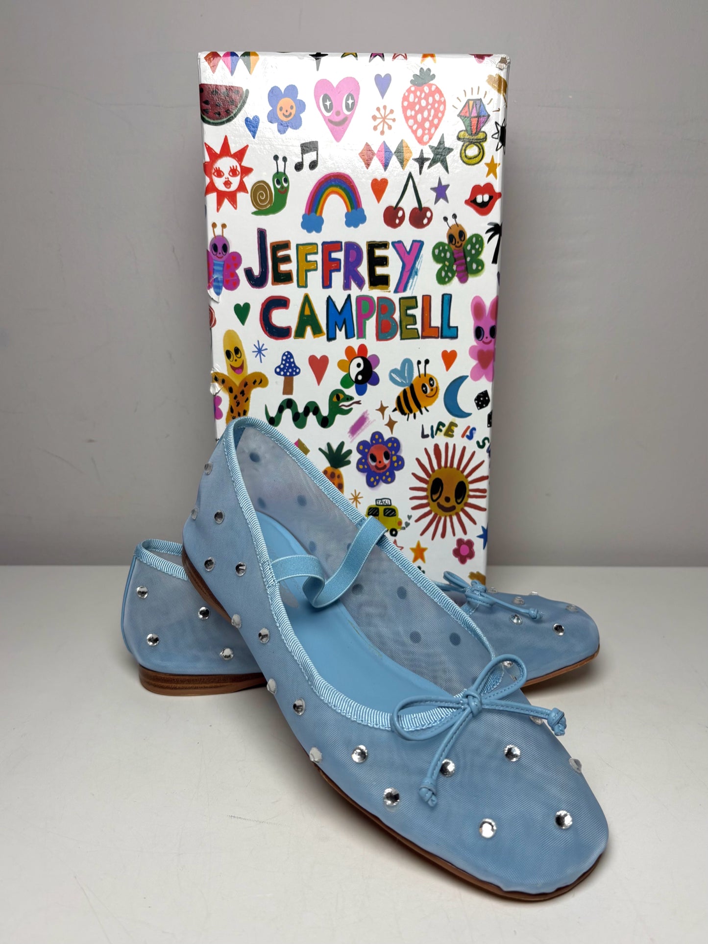 W Shoe Size 7 Jeffrey Campbell Light Blue Synthetic (Unknown) Women's Flats