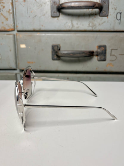 18k White Gold-Plated Linda Farrow White Gold Sunglasses