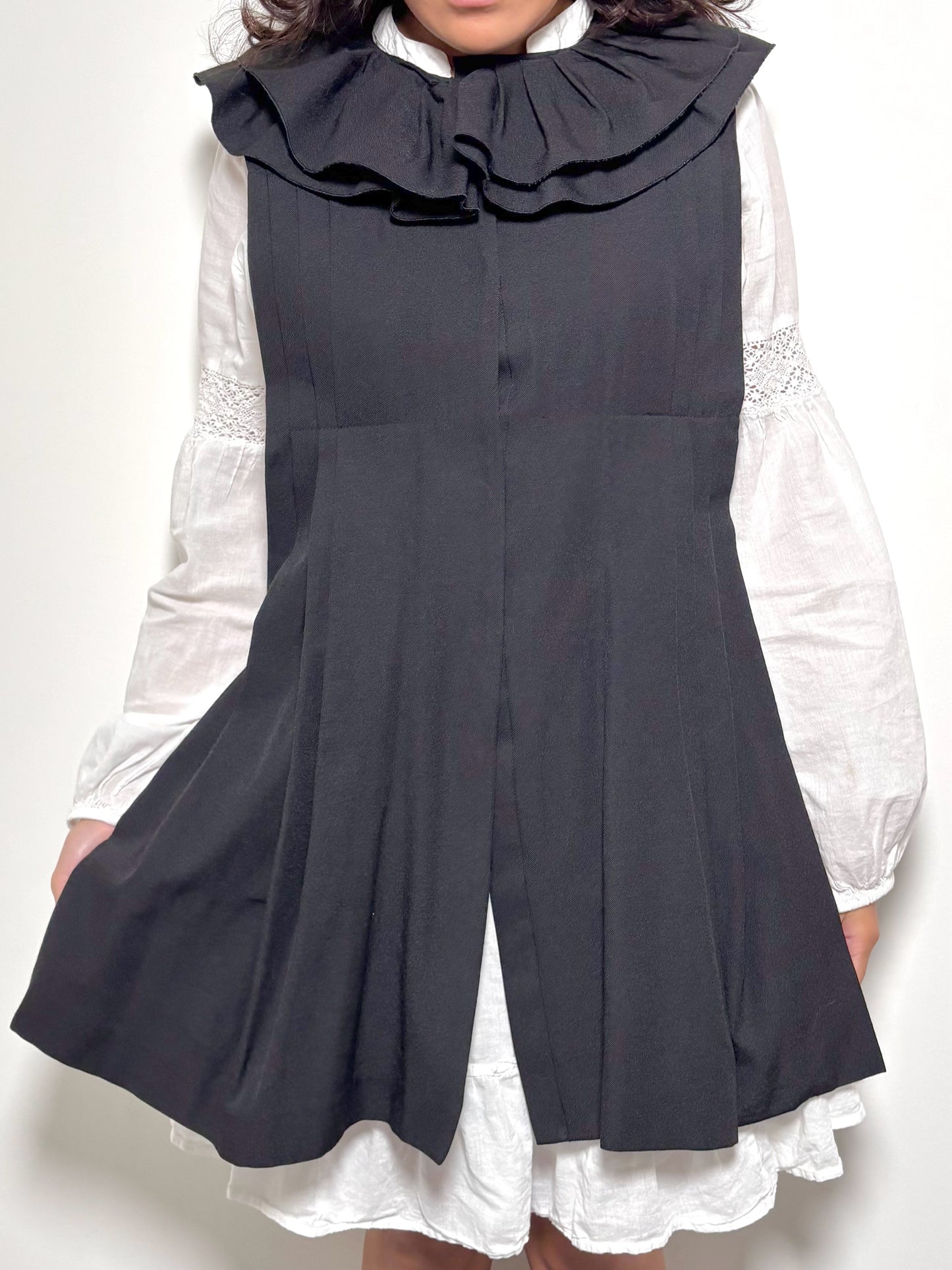 Ladies Cover Top Ter Et Bantine Black Wool-Blend M/42