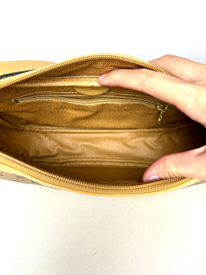 Gucci Monogram Vintage Coated Canvas Pre-owned Beige, Tan Small Purse