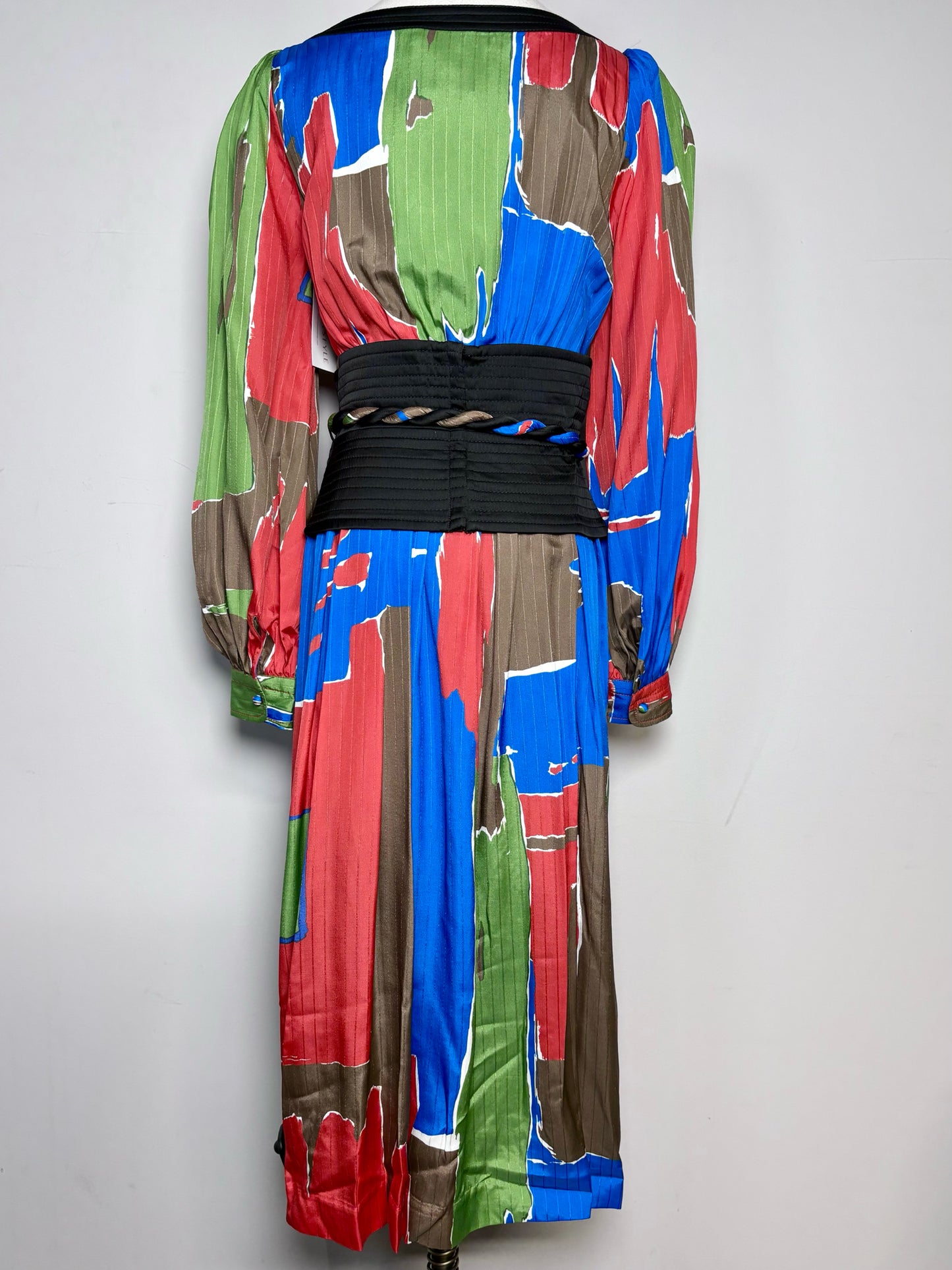Women Size 4 Tory Burch Multicolor Abstract Silk Blend NWT Dress