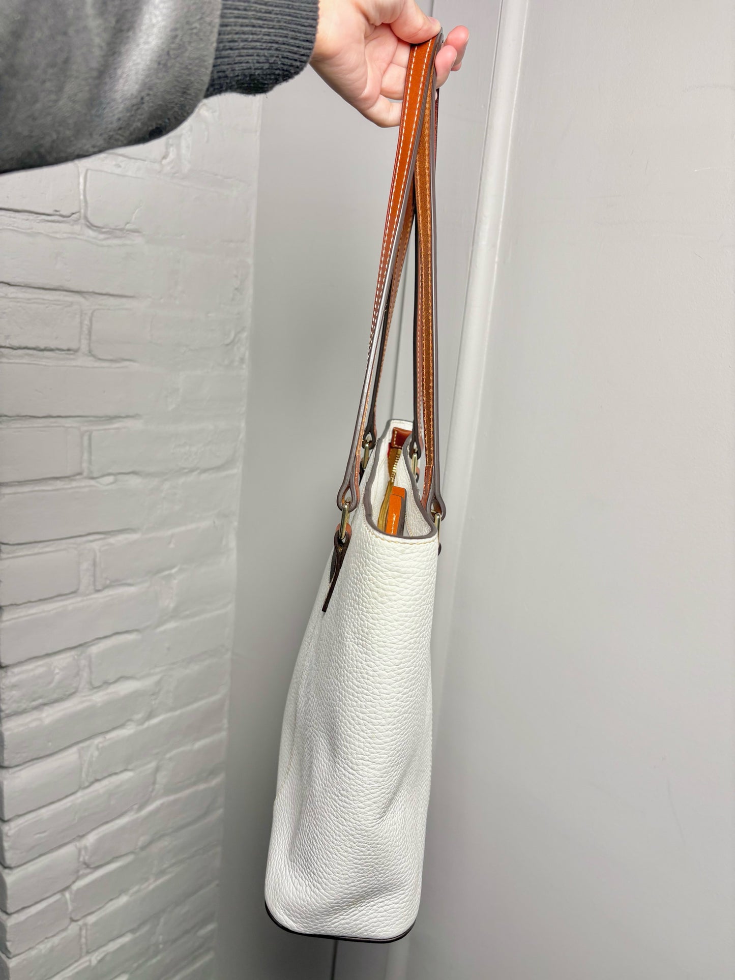 Dooney & Bourke Leather White Tote Bag