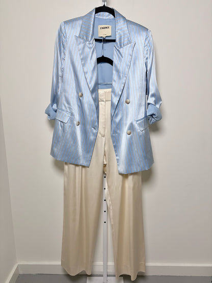 Women Size 0 L'Agence Blue Striped NWT Blazer