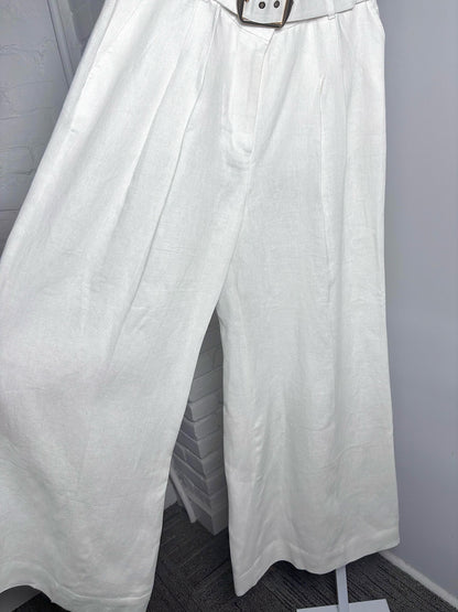 Women Size 3 (L, US) Zimmermann Cream Solid Pre-owned Pants