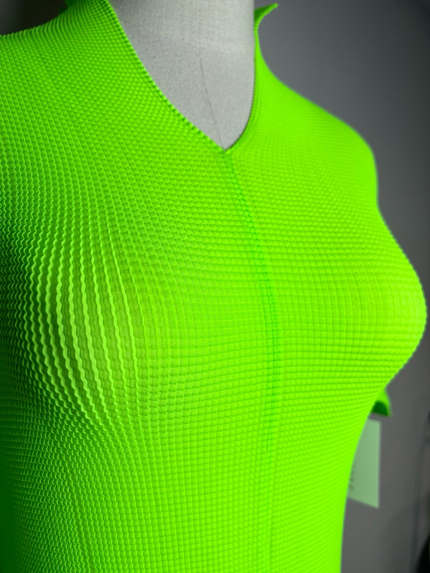 Women Size 3 Issey Miyake Issey Miyake Pleats Neon Green Top