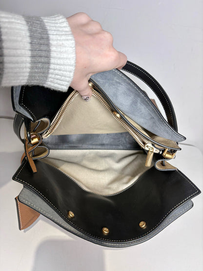 Women's Tory Burch Lee Radziwill Double Bag Large Leather Pre-owned Neutrals