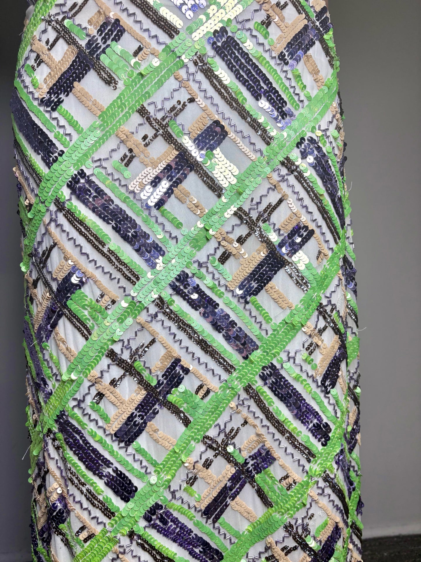 Women Size 8 Veronica Beard White Sequins Pre-owned Skirt
