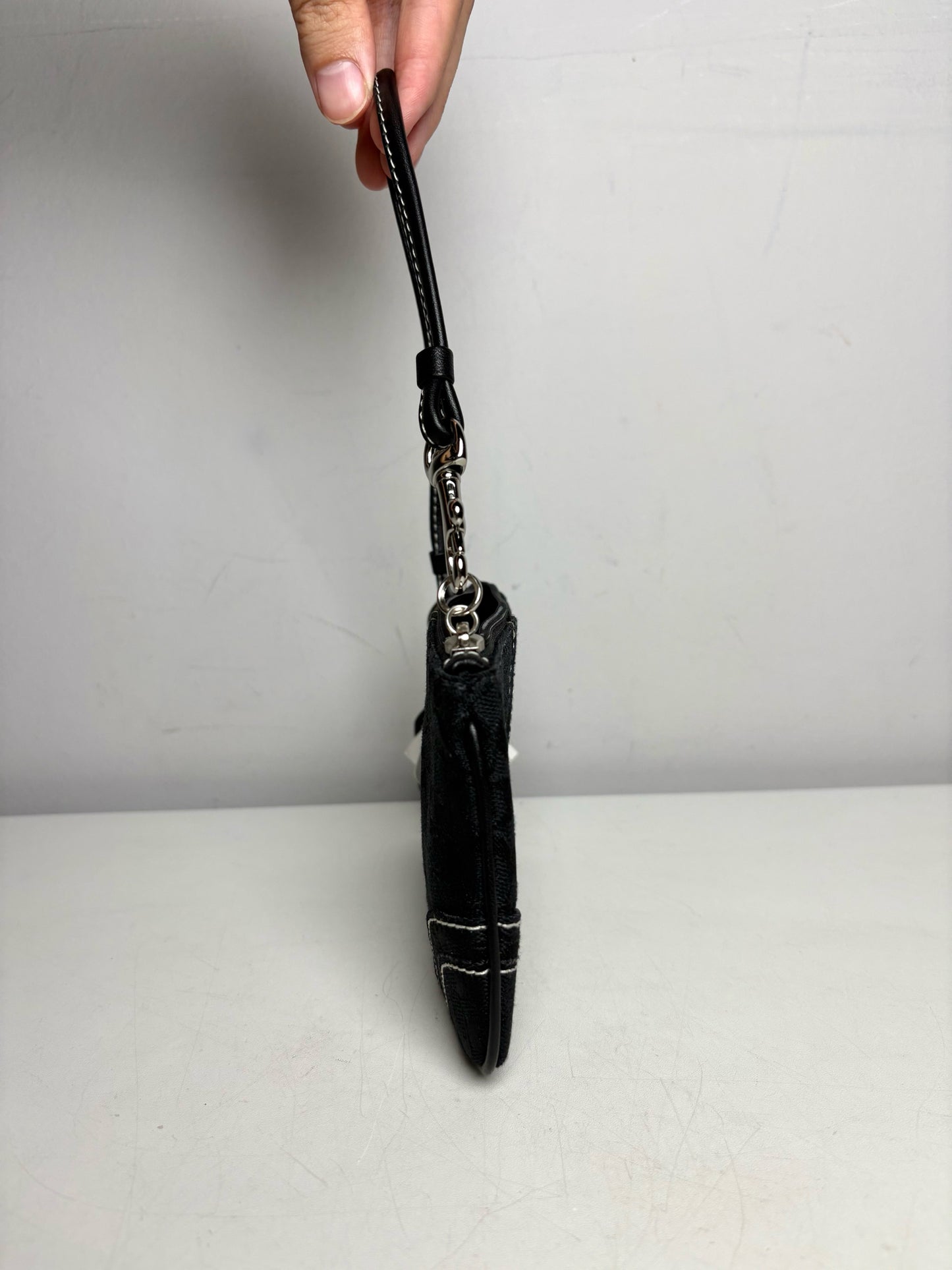 Coach Monogram Vintage Canvas NWT Black Mini Purse