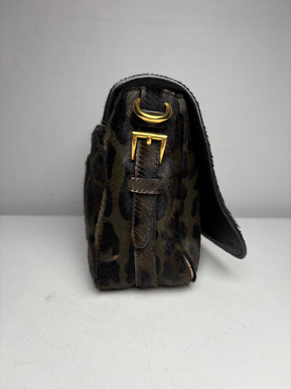 Women's Authentic Prada Cavallino Leopard Calf Hair Vintage Authentic Pre-Owned Crossbody Bag
