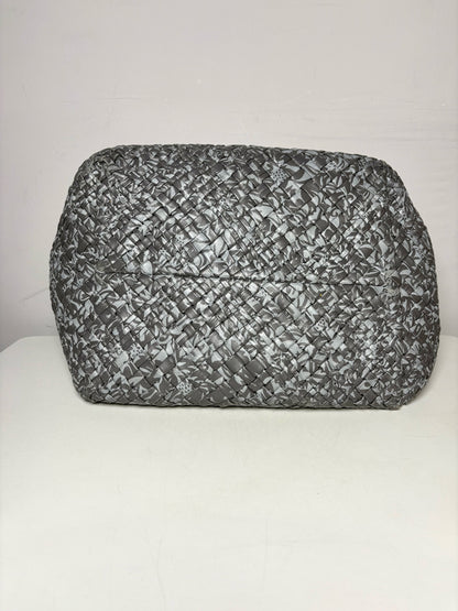Falor Italia Woven Leather Pre-owned Gray Medium Purse