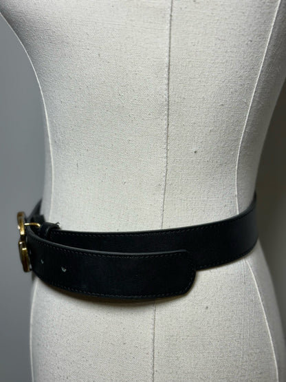 Gucci Double-G Marmont Leather 80-32 20mm (4/Small) Black Belt