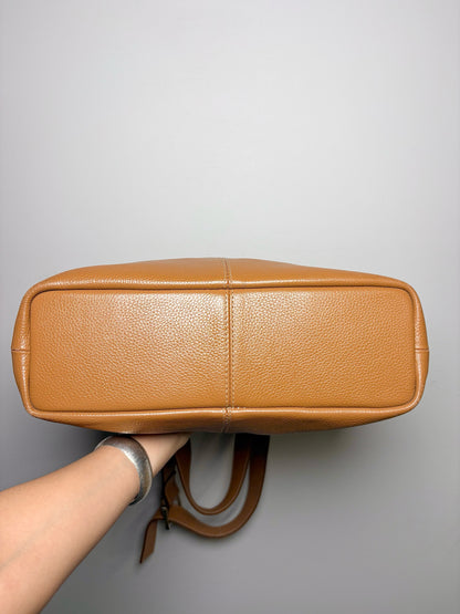 Tod's Solid Leather Camel Cowhide Di Shoulder Purse
