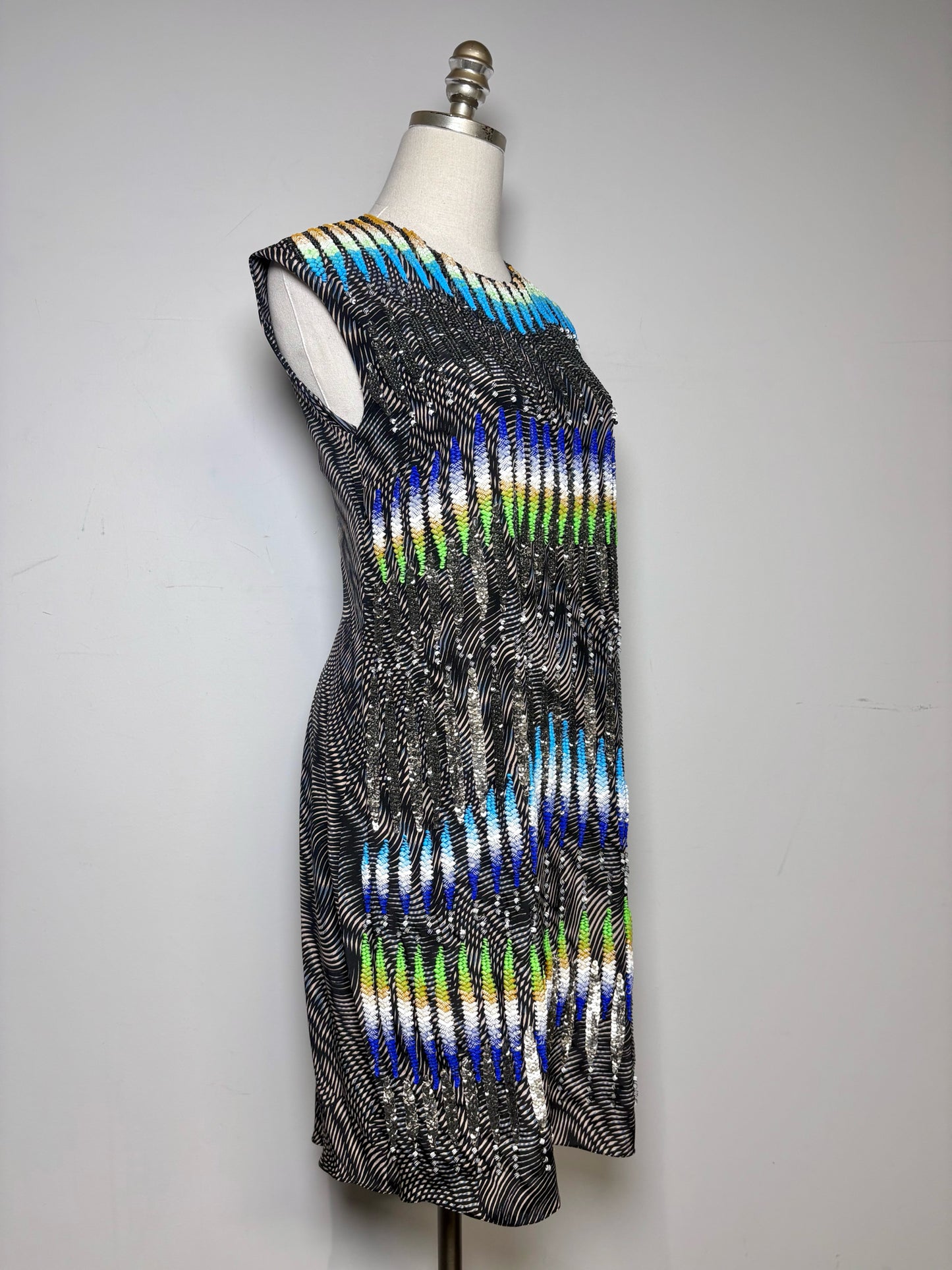 Women Size 6 Peter Pilotto Beads, Sequins Silk Shift Dress
