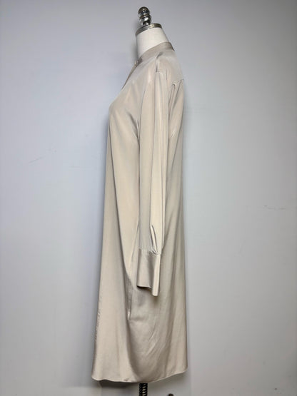 Women Size 36 (2) Joseph Taupe Solid Women's Pure Silk Pre-owned Dress
