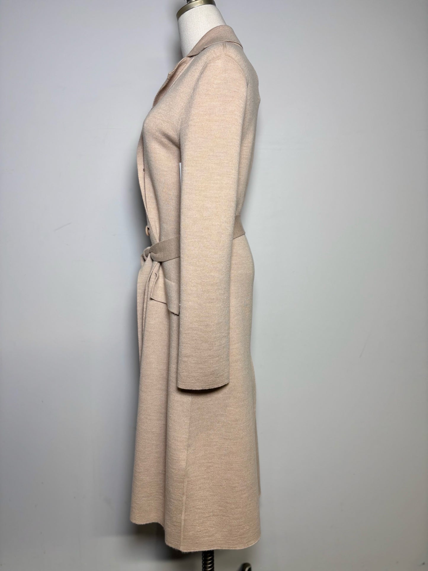 Women Size 40 (4/S) Bottega Veneta Neutrals Wool Blend Cardigan Sweater