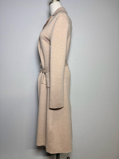 Women Size 40 (4/S) Bottega Veneta Neutrals Wool Blend Cardigan Sweater