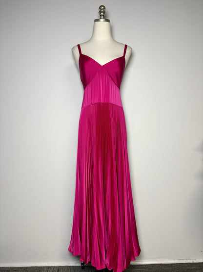 Women Size 8 Polo Ralph Lauren Blue Label Magenta Pre-owned Midi Dress