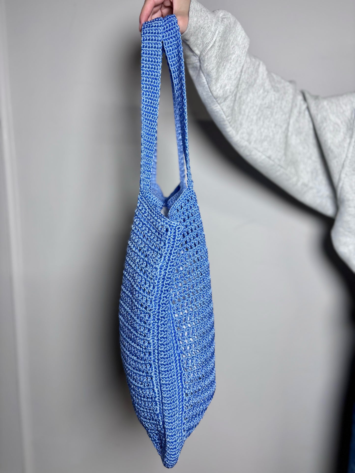Ermanno Scervino Sky Blue Knit Tote Pre-owned