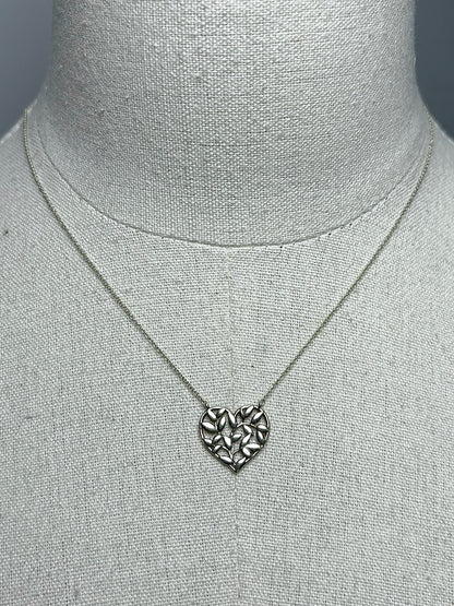 "Olive Leaf Heart Pendant" Sterling Silver Tiffany & Co. Necklace