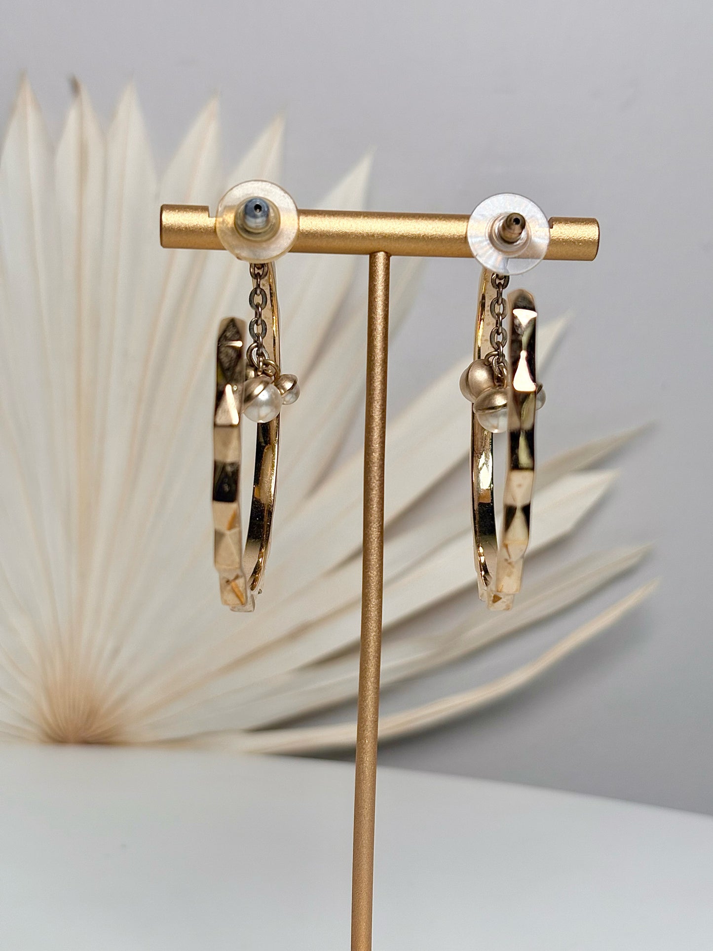 Gold Plated Dior Vintage Pearl Earrings