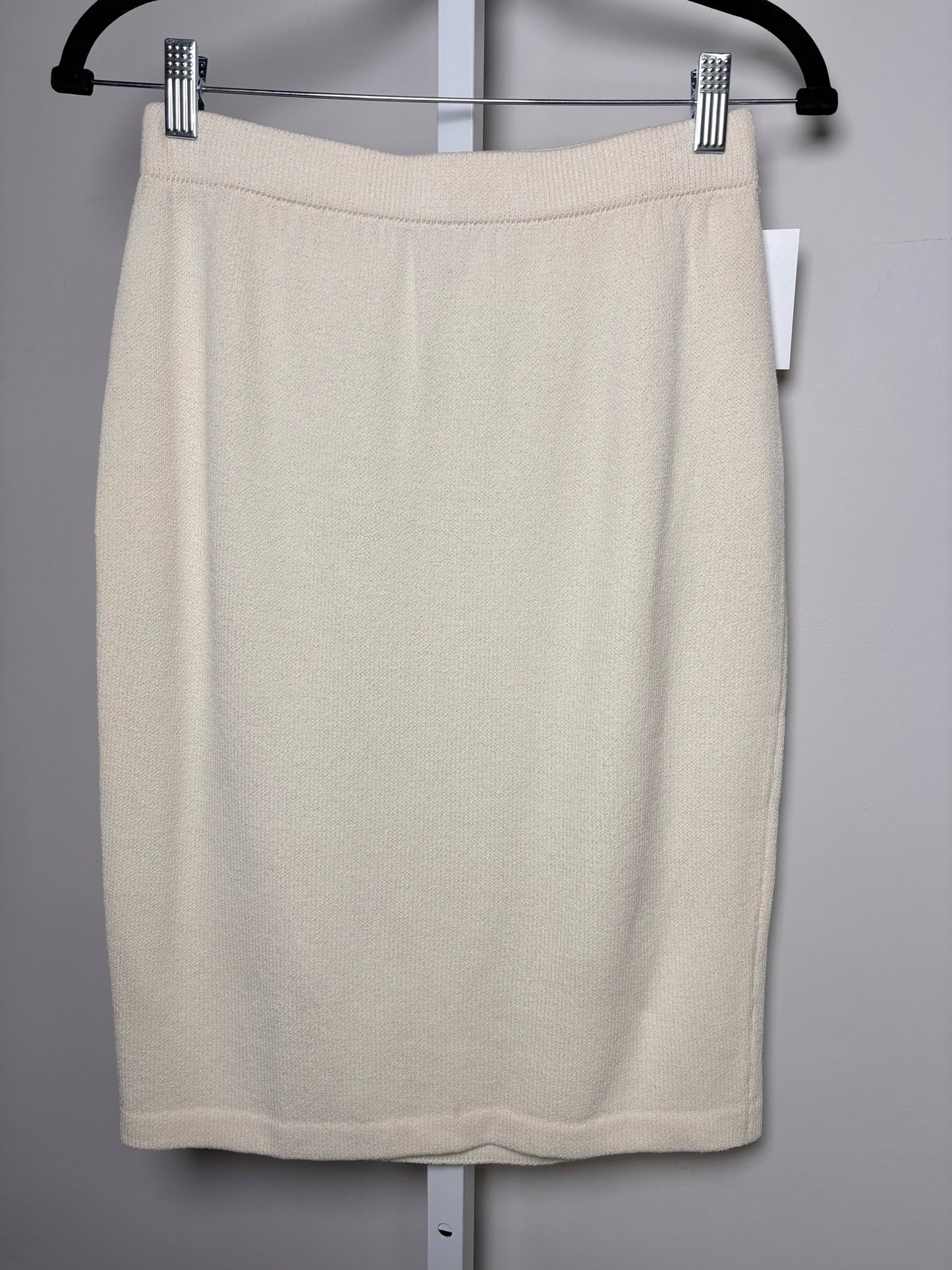 Women Size 4 St. John Cream Knit Skirt