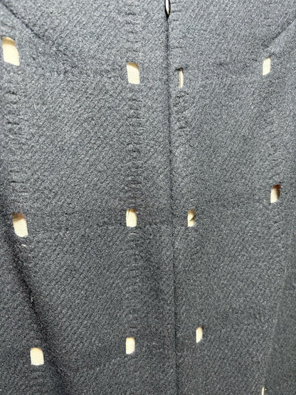 W Sz 36 Jil Sander Black Cutouts Wool w/Cotton Lining Skirt Pre-owned Vintage