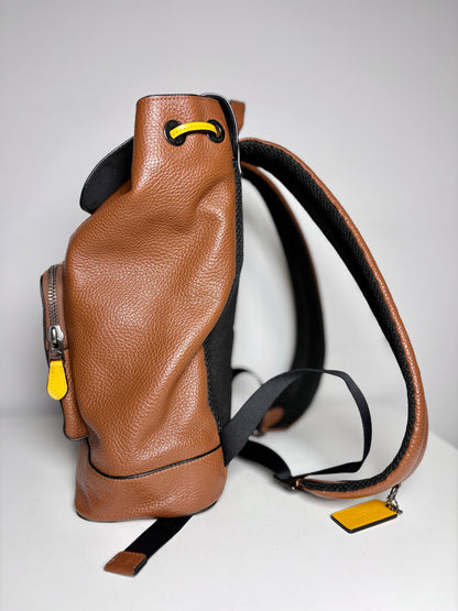 Coach Racer Caramel Leather Men's Backpack