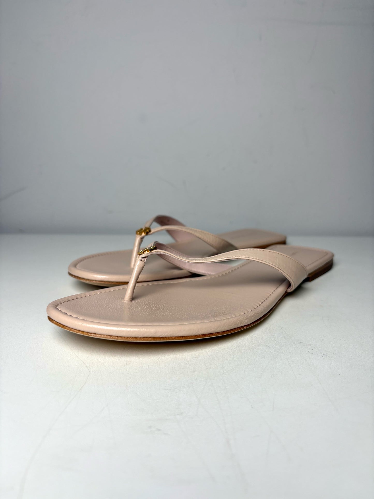 W Shoe Size 10 Tory Burch Light Pink Leather Goat NWT, Pre-owned Sandals