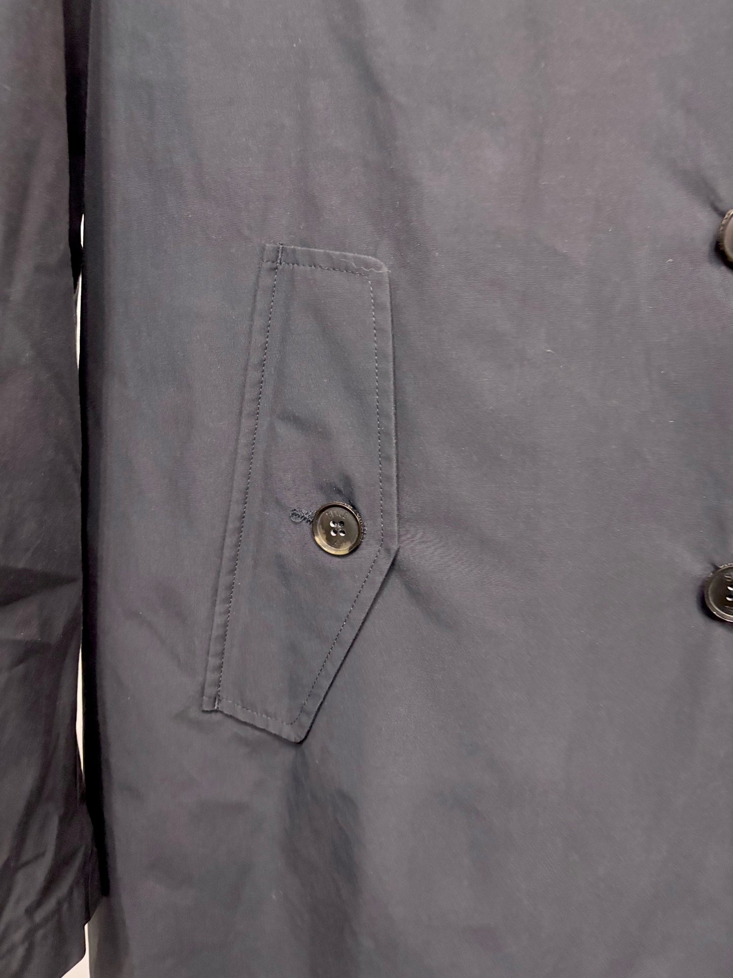 Baracuta Navy Blue Mens Size 46 (XXL) Trench Coat