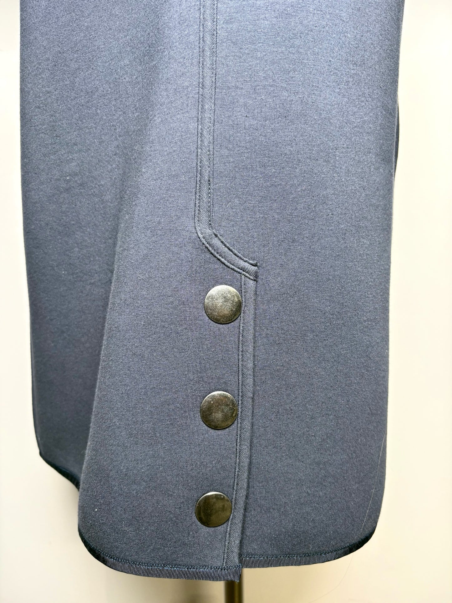 Women Size M Pearl by Lela Rose Blue Reversible Cotton Blend Dress
