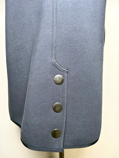 Women Size M Pearl by Lela Rose Blue Reversible Cotton Blend Dress