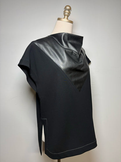 Women's Size 6 Proenza Schouler Black Triacetate Polyester NWT Pre-Owned Blouse