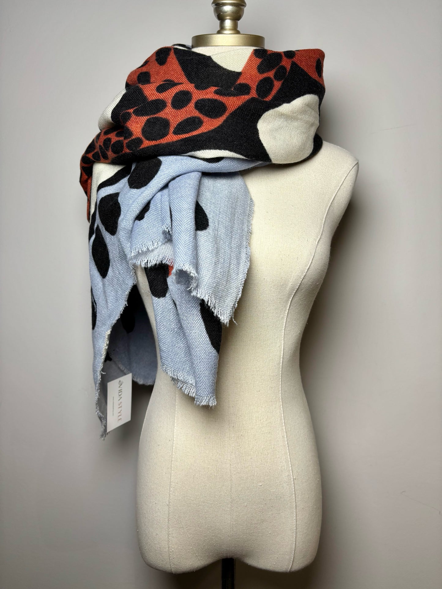 No Label Print Cashmere Oversized Scarf
