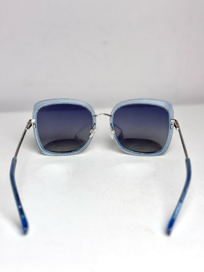 Elton John Eyewear Women's Pre-owned Blue Acetate Sunglasses