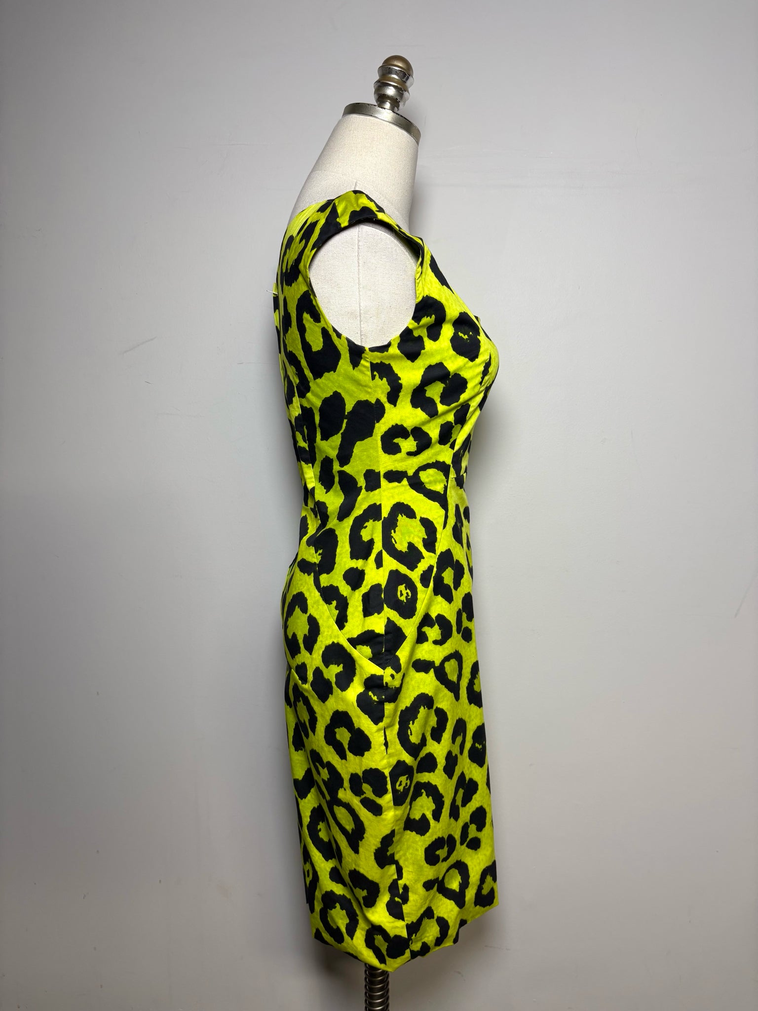 Women Size 2 (S) Samantha Sung Neon Green, Black Leopard Spots 100% Co –  VIDA STYLE SHOP