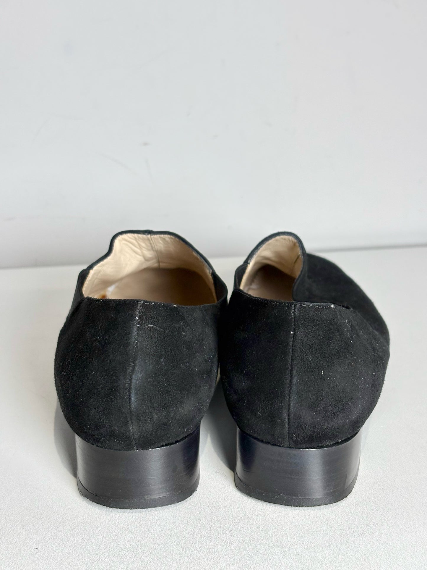W Shoe Size 9 Firenze Black Leather Suede Women's Pre-owned, NWT Loafers