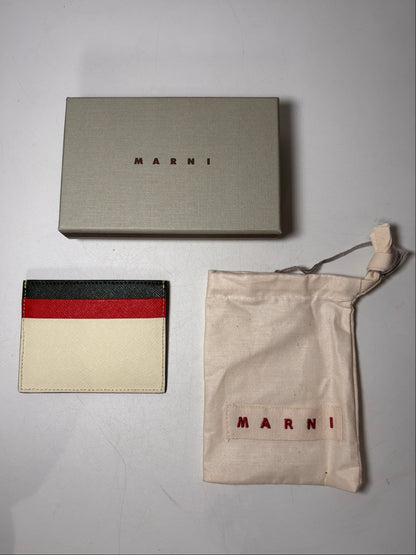 Marni Cream, Orange, Green Cardholder NWT Pre-owned Wallet