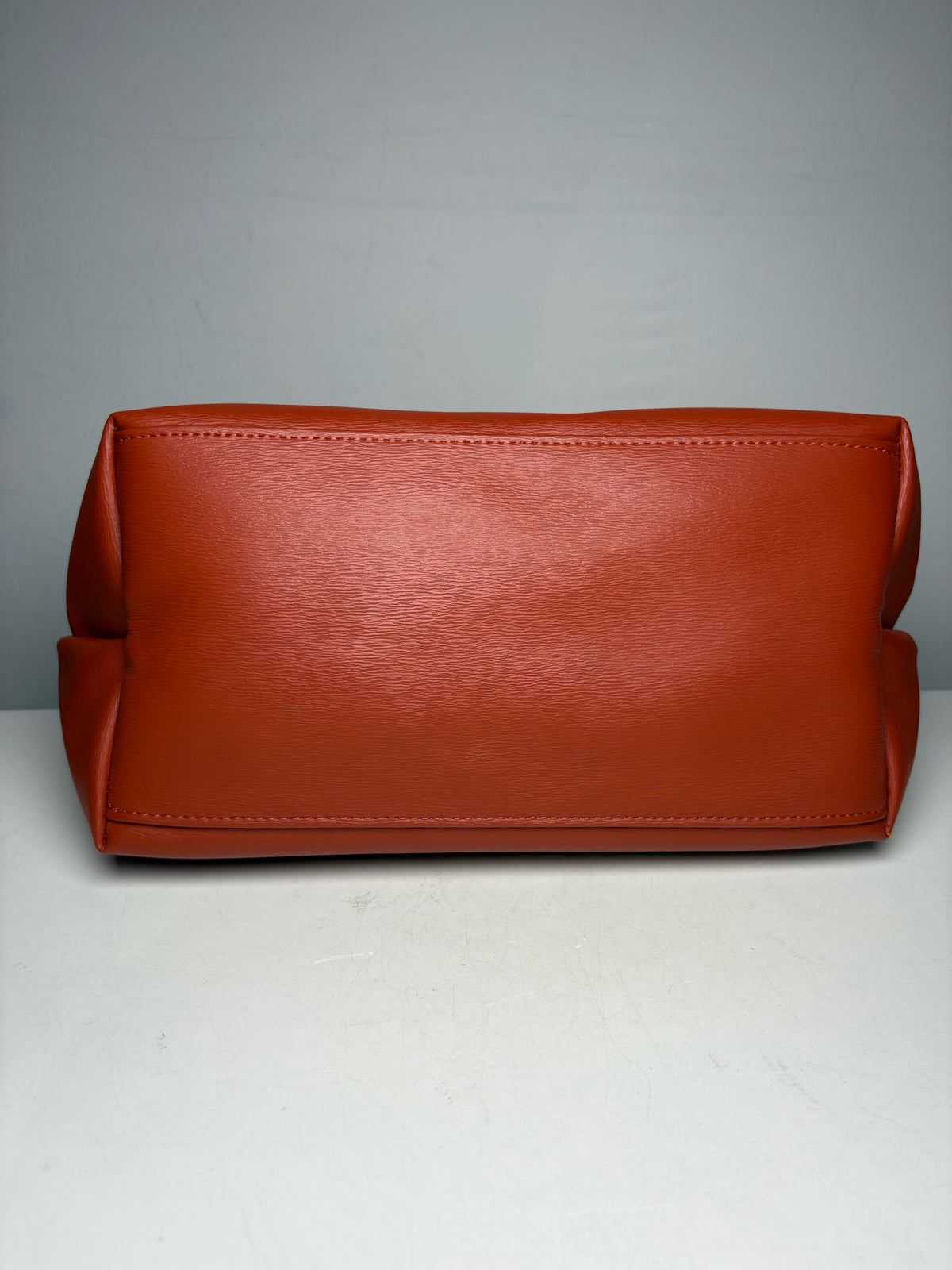 Women's Longchamp Le Pliage Xtra Burnt Orange Leather Pre-Owned Shoulder Tote Bag