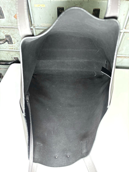 Yves Saint Laurent Dark Grey North-South Shopping Tote w/Tassel