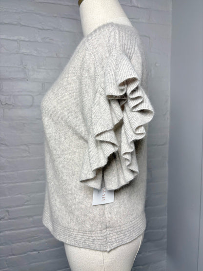 Women Size XS White + Warren Light Gray Solid Cashmere Sweater