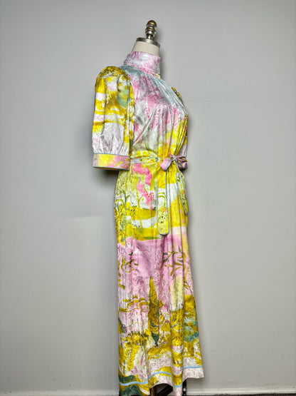 Women Size M Hunter Bell Ethereal Garden Print Midi Pre-owned NWT Dress