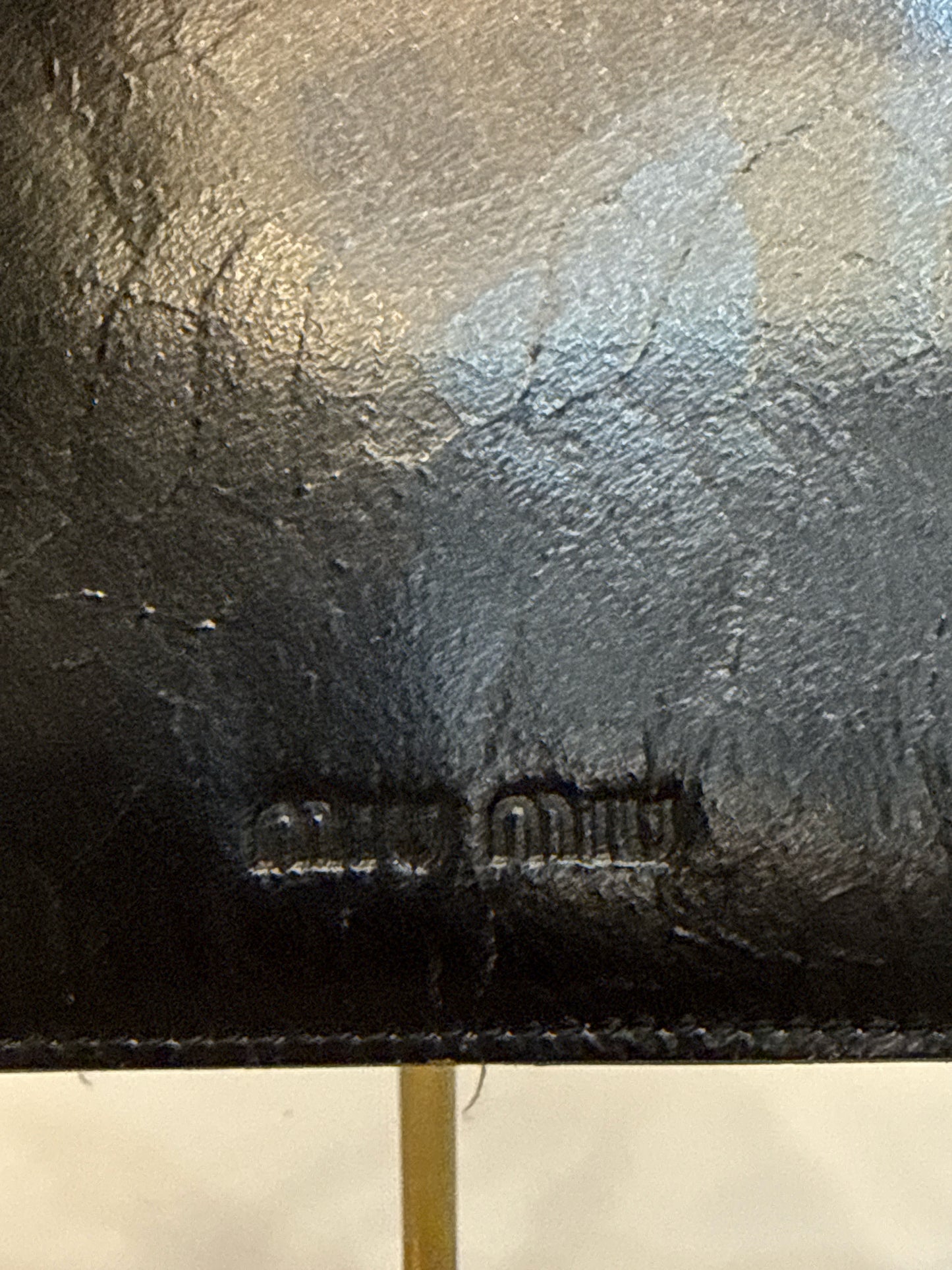 Miu Miu Vintage / Y2K Cracked Leather Black Handbag