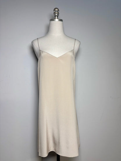 Women Size 36 (2) Joseph Taupe Solid Women's Pure Silk Pre-owned Dress