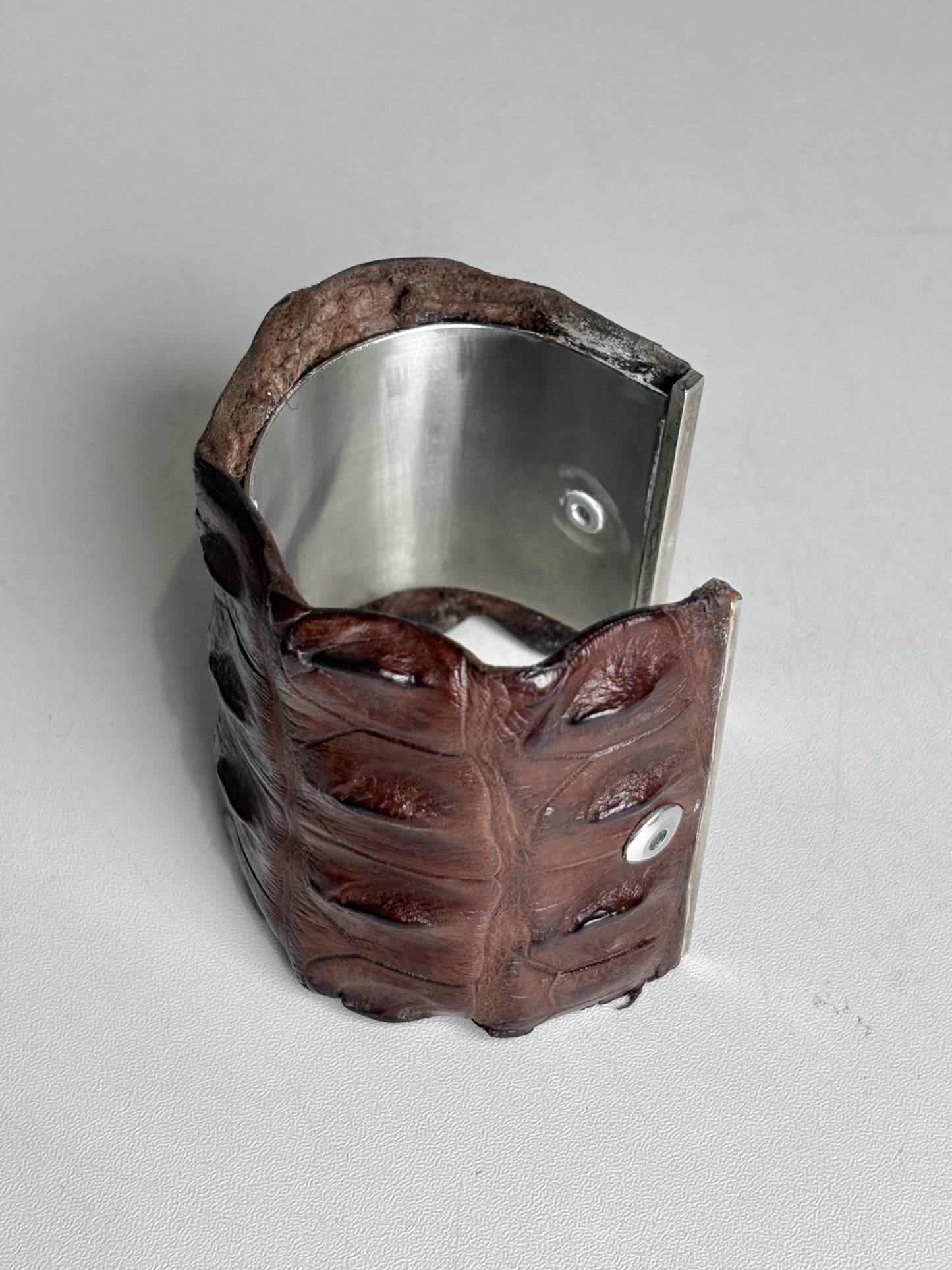 No Label Women's Crocodile Leather Pre-owned Bracelet