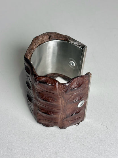 No Label Women's Crocodile Leather Pre-owned Bracelet