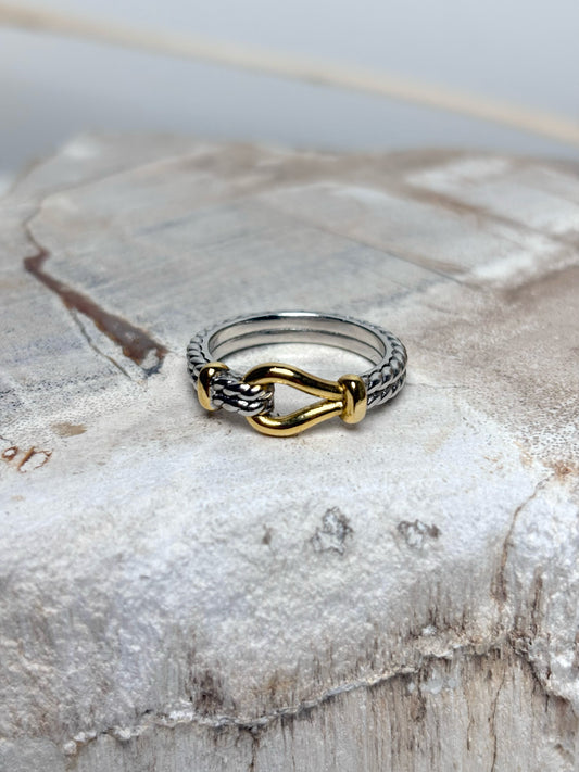 Sterling Silver David Yurman 18K Gold, Silver 8 Ring