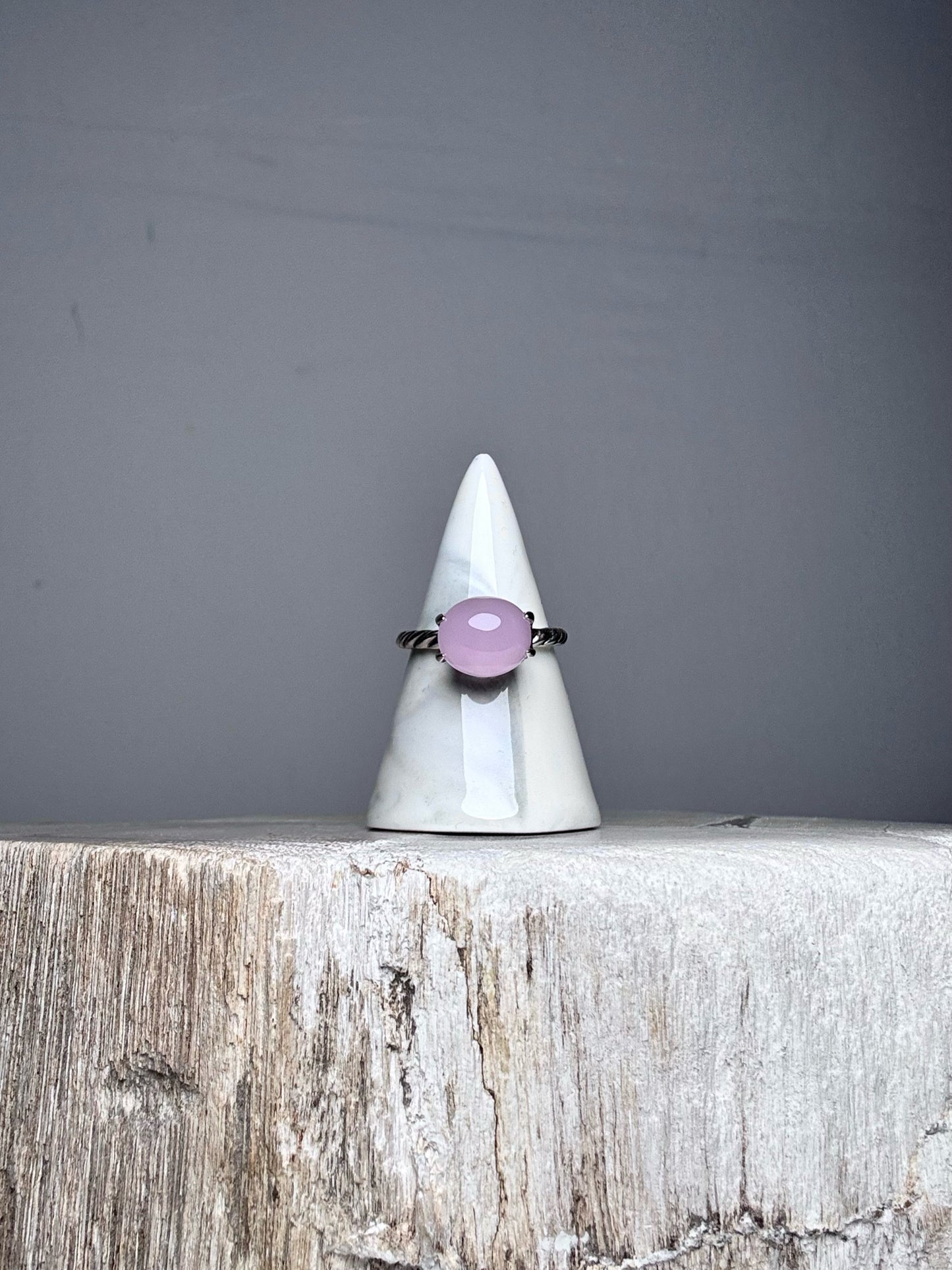 David Yurman Rose Quartz Sz 8 Sterling Silver Ring