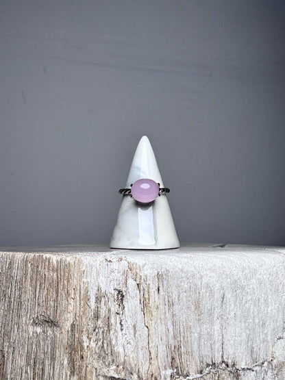 David Yurman Rose Quartz Sz 8 Sterling Silver Ring