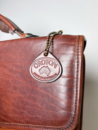 Men's Oroton  Leather Cognac Small Briefase